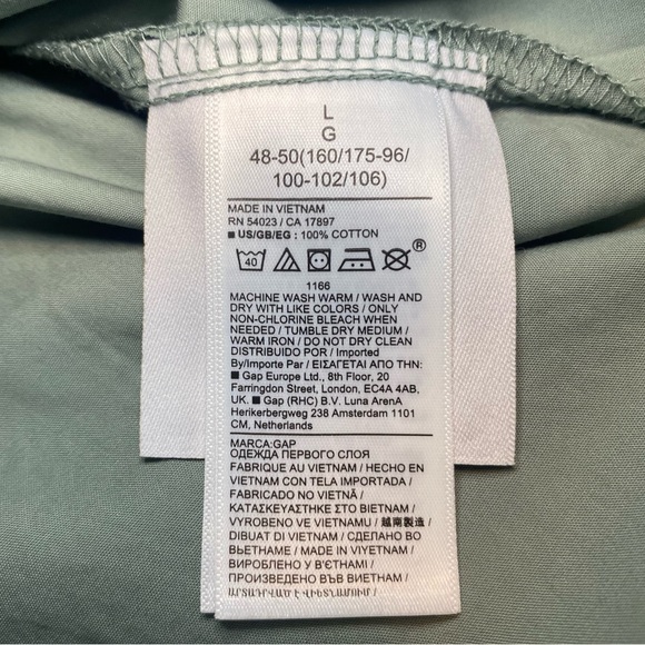 NWT GAP Puff Sleeve Peplum Top Sage Size Large - Picture 7 of 13